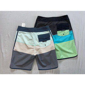 Quiksilver Highline Lightweight Board, Swim Shorts Lot of 2. Size 27, EUC!!